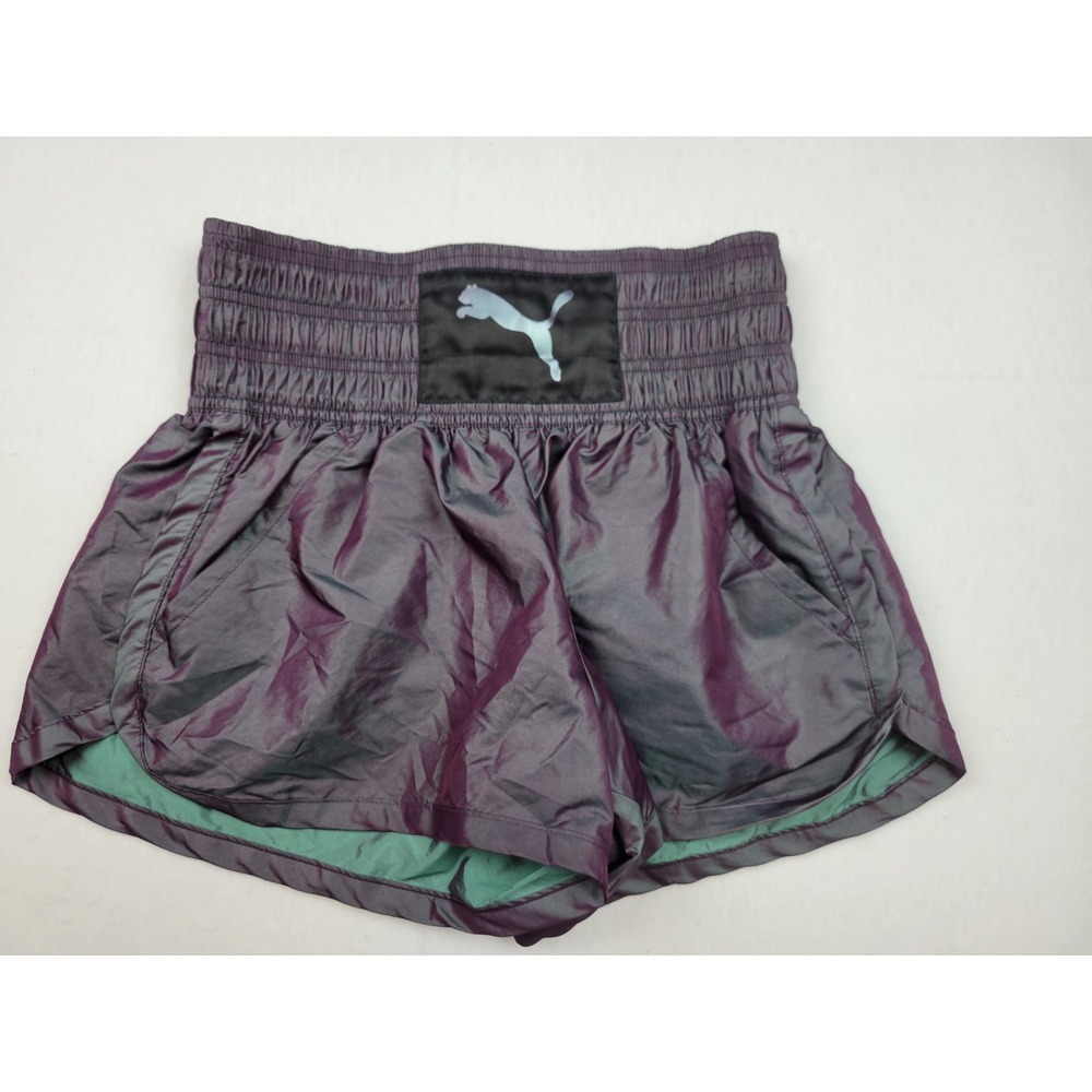 Puma Boxing Iridescent High Waist Shorts Dry Cell Activewear Womens XS‎ Workout